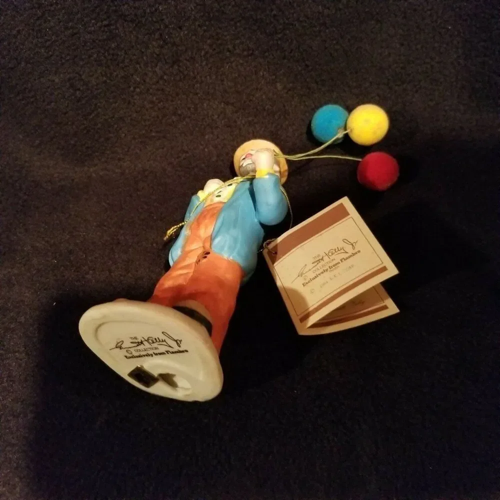Emmet Kelly Jr EKJ Flambro Clown Hobo Balloons Vintage Handpainted Porcelain